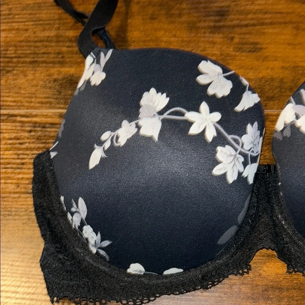 Auden Floral Black Lace Bra 36DD - Picture 4 of 6